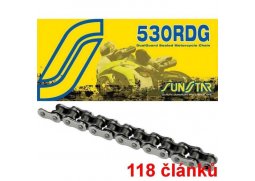 Sunstar řetěz 530RDG barva černá, 118 článků