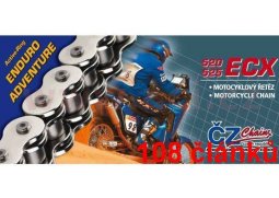 ČZ řetěz 520ECX barva černá, 108 článků včetně rozpojovací spojky CLIP