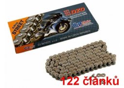 ČZ řetěz 525DZO barva černá, 122 článků včetně nýtovací spojky RIVET