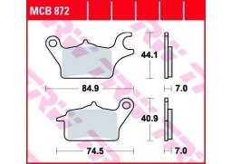 TRW MCB872 organické brzdové destičky na motorku