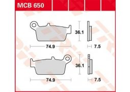 TRW MCB650 organické brzdové destičky na motorku