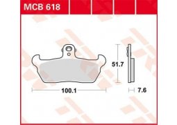 TRW MCB618 organické brzdové destičky na motorku