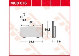 TRW MCB616 organické brzdové destičky na motorku