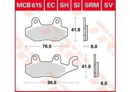 TRW MCB615 organické brzdové destičky na motorku