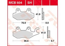 TRW MCB604 organické brzdové destičky na motorku