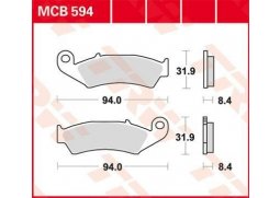 TRW MCB594 organické brzdové destičky na motorku