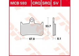 TRW MCB593 organické brzdové destičky na motorku