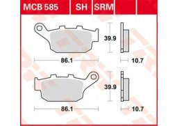 TRW MCB585 organické brzdové destičky na motorku