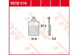 TRW MCB578 organické brzdové destičky na motorku