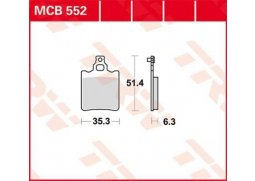 TRW MCB552 organické brzdové destičky na motorku