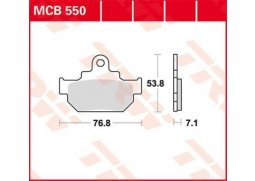 TRW MCB550 organické brzdové destičky na motorku