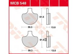 TRW MCB548 organické brzdové destičky na motorku