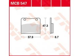 TRW MCB547 organické brzdové destičky na motorku