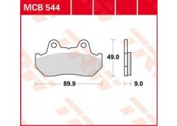 TRW MCB544 organické brzdové destičky na motorku