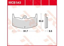 TRW MCB543 organické brzdové destičky na motorku