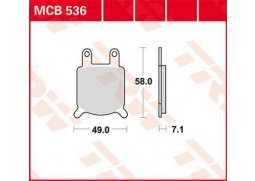 TRW MCB536 organické brzdové destičky na motorku