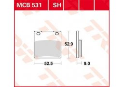 TRW MCB531 organické brzdové destičky na motorku