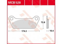 TRW MCB528 organické brzdové destičky na motorku