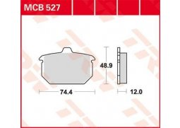 TRW MCB527 organické brzdové destičky na motorku