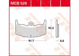 TRW MCB526 organické brzdové destičky na motorku