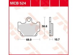 TRW MCB524 organické brzdové destičky na motorku