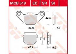 TRW MCB519 organické brzdové destičky na motorku