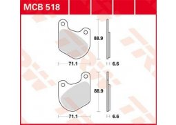 TRW MCB518 organické brzdové destičky na motorku