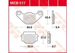 TRW MCB517 organické brzdové destičky na motorku