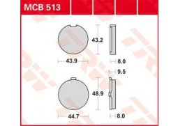 TRW MCB513 organické brzdové destičky na motorku