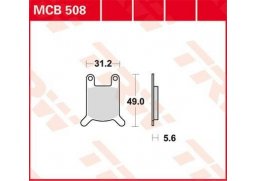 TRW MCB508 organické brzdové destičky na motorku