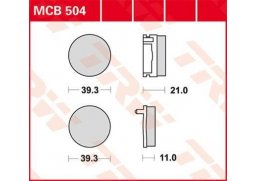TRW MCB504 organické brzdové destičky na motorku