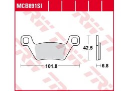 TRW MCB891SI offroad sintrované brzdové destičky na motorku