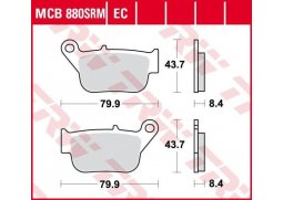 TRW MCB880EC scooter organické brzdové destičky pro skůtr