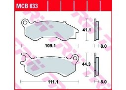 TRW MCB833EC scooter organické brzdové destičky pro skůtr