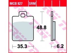 TRW MCB827EC scooter organické brzdové destičky pro skůtr