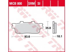 TRW MCB800SI offroad sintrované brzdové destičky na motorku