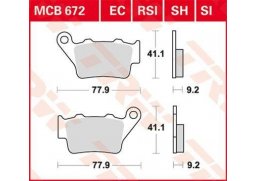 TRW MCB672SI offroad sintrované brzdové destičky na motorku