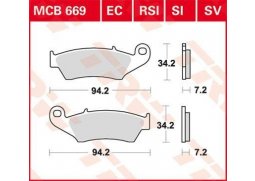 TRW MCB669SI offroad sintrované brzdové destičky na motorku