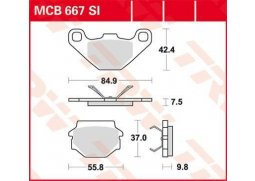 TRW MCB667SI offroad sintrované brzdové destičky na motorku