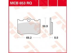 TRW MCB653RQ offroad racing organické brzdové destičky na motorku