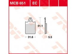 TRW MCB651EC scooter organické brzdové destičky pro skůtr