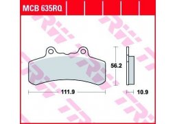 TRW MCB635RQ offroad racing organické brzdové destičky na motorku