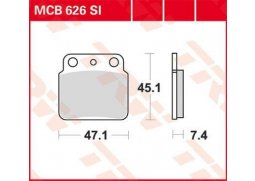 TRW MCB626SI offroad sintrované brzdové destičky na motorku