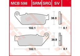 TRW MCB598SV sintrované přední brzdové destičky na motorku