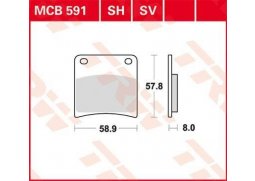 TRW MCB591SV sintrované přední brzdové destičky na motorku