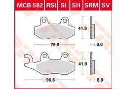 TRW MCB582SV sintrované přední brzdové destičky na motorku