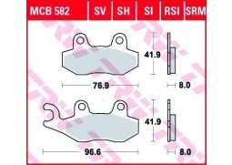 TRW MCB582EC scooter organické brzdové destičky pro skůtr