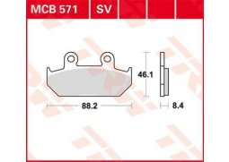 TRW MCB571SV sintrované přední brzdové destičky na motorku