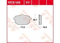 TRW MCB568SV sintrované přední brzdové destičky na motorku
