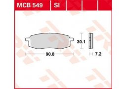 TRW MCB549SI offroad sintrované brzdové destičky na motorku